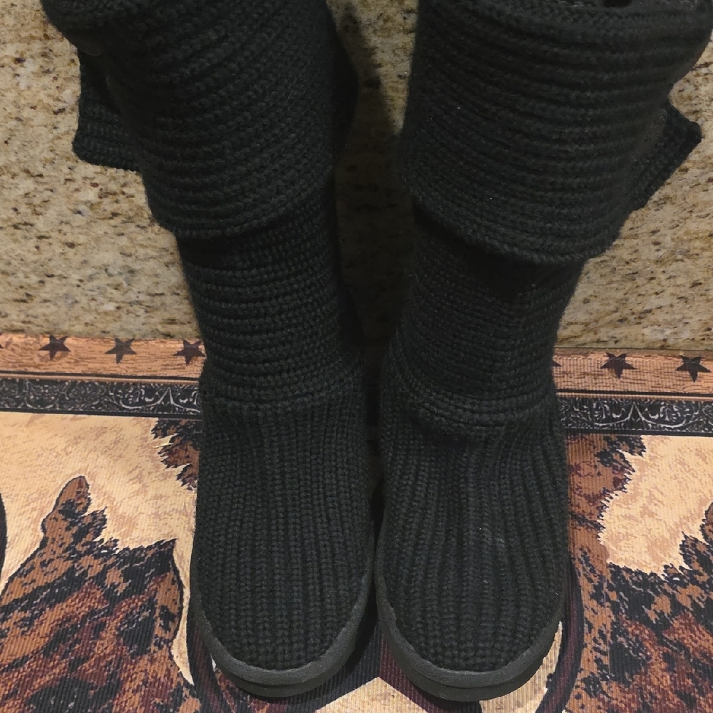 UGG Black Knit Footwear